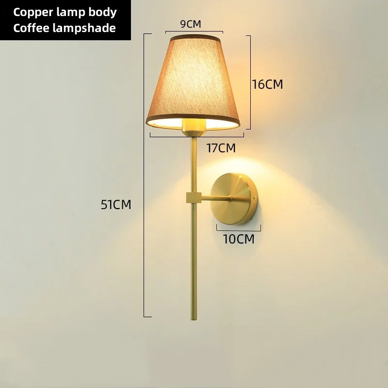 American fabric wall lamp