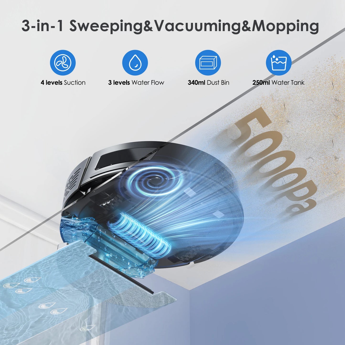 Lubluelu L15 Robot Vacuum And Mop Combo