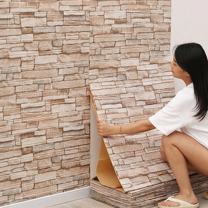 Brick 3D Wall Sticker Foam Self Adhesive