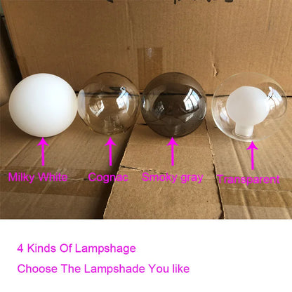 LED Pendant Gold Light Glass Ball Hanging Lamp