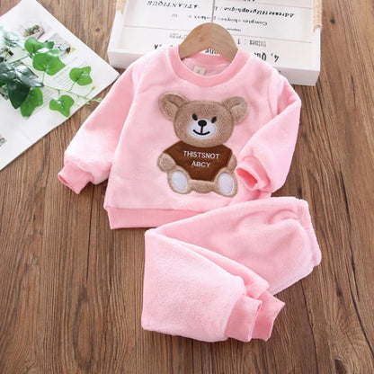 New Winter Baby Girls Boys Bear Sleepwear