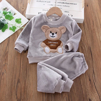 New Winter Baby Girls Boys Bear Sleepwear