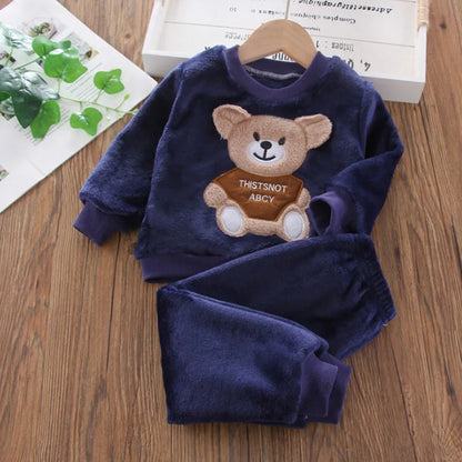 New Winter Baby Girls Boys Bear Sleepwear
