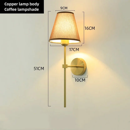 American fabric wall lamp