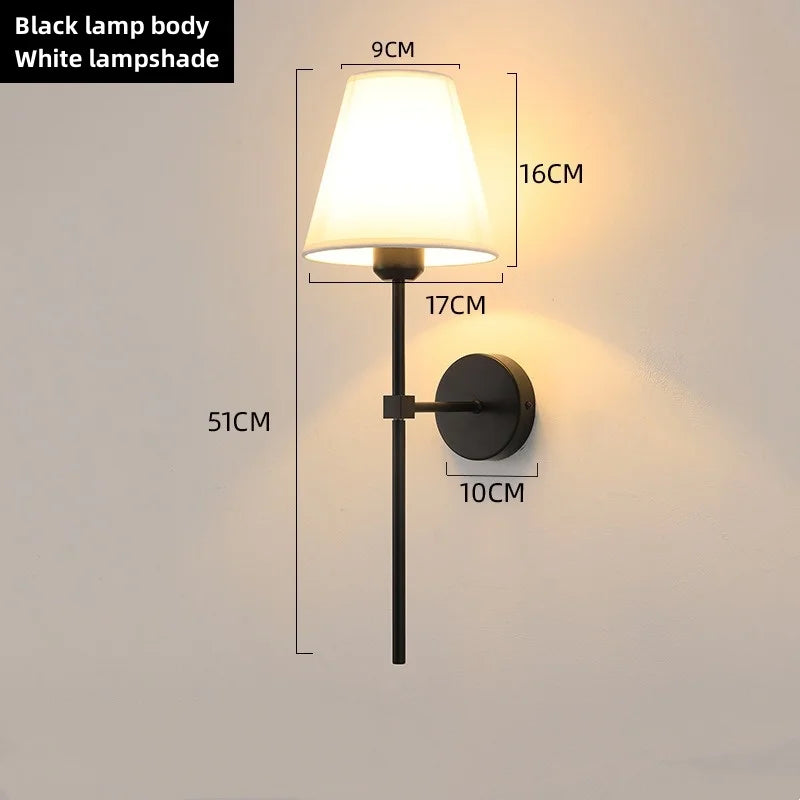 American fabric wall lamp