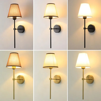 American fabric wall lamp