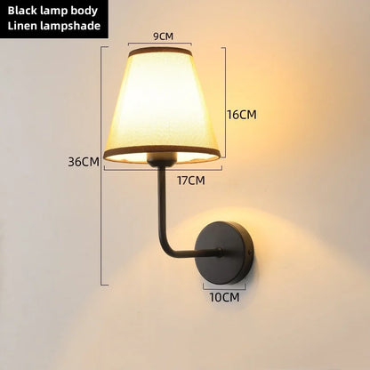 American fabric wall lamp