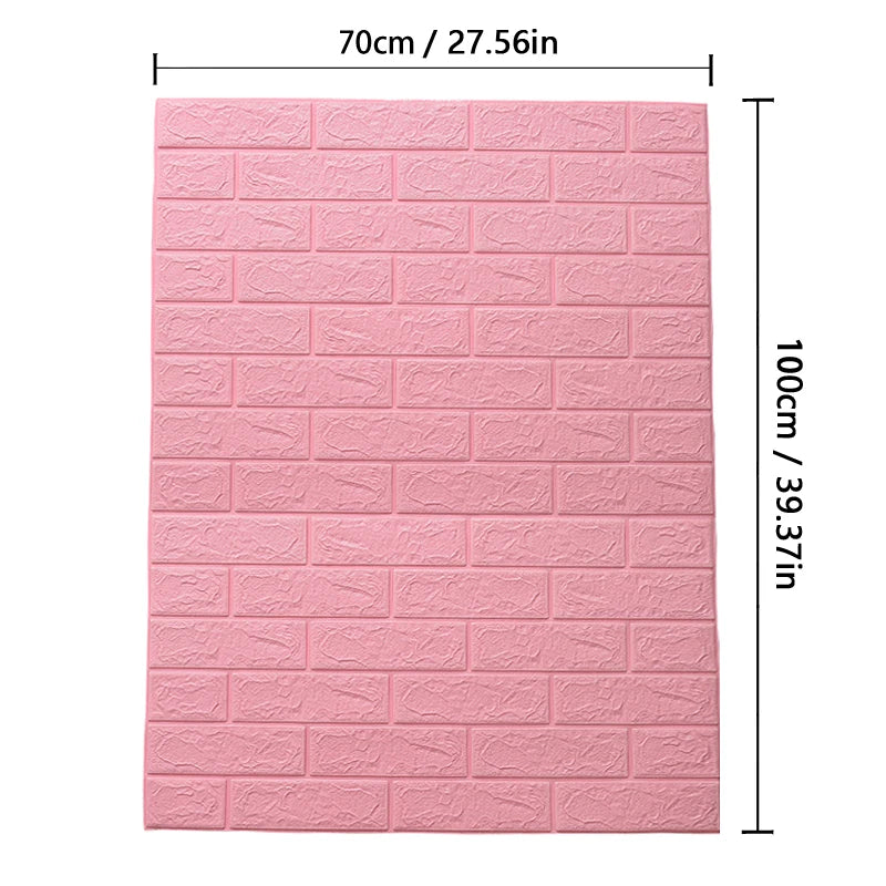 Brick 3D Wall Sticker Foam Self Adhesive