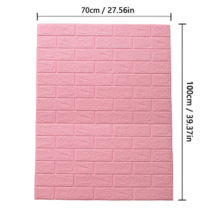 Brick 3D Wall Sticker Foam Self Adhesive