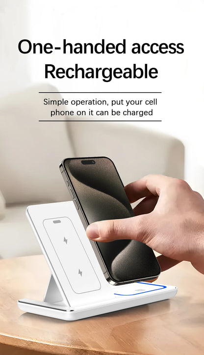 LED Fast Wireless Charger Stand 3 in 1