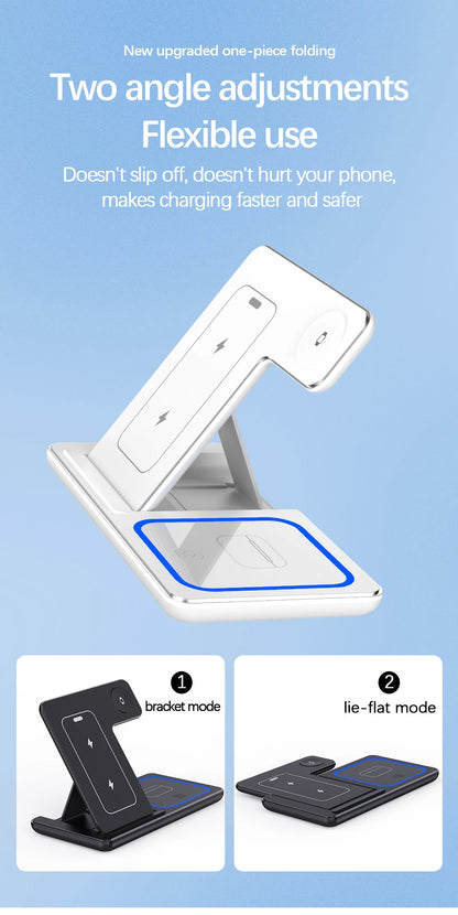 LED Fast Wireless Charger Stand 3 in 1