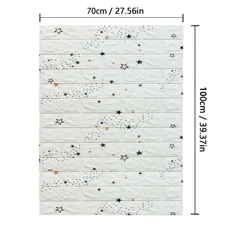 Brick 3D Wall Sticker Foam Self Adhesive