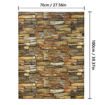 Brick 3D Wall Sticker Foam Self Adhesive