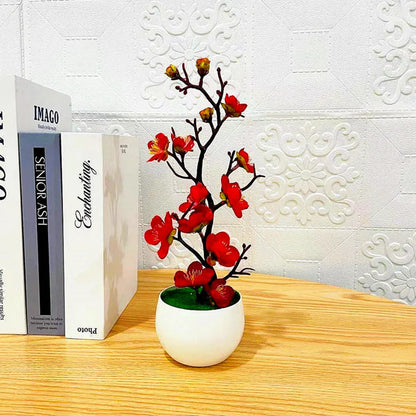 Bonsai Silk Flowers Blossoms Artificial Plant