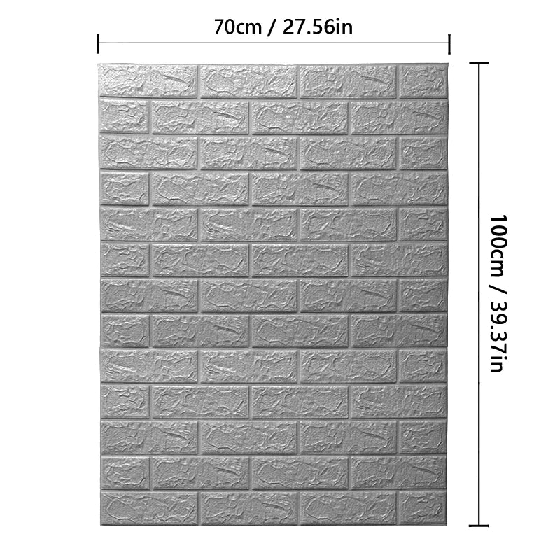 Brick 3D Wall Sticker Foam Self Adhesive