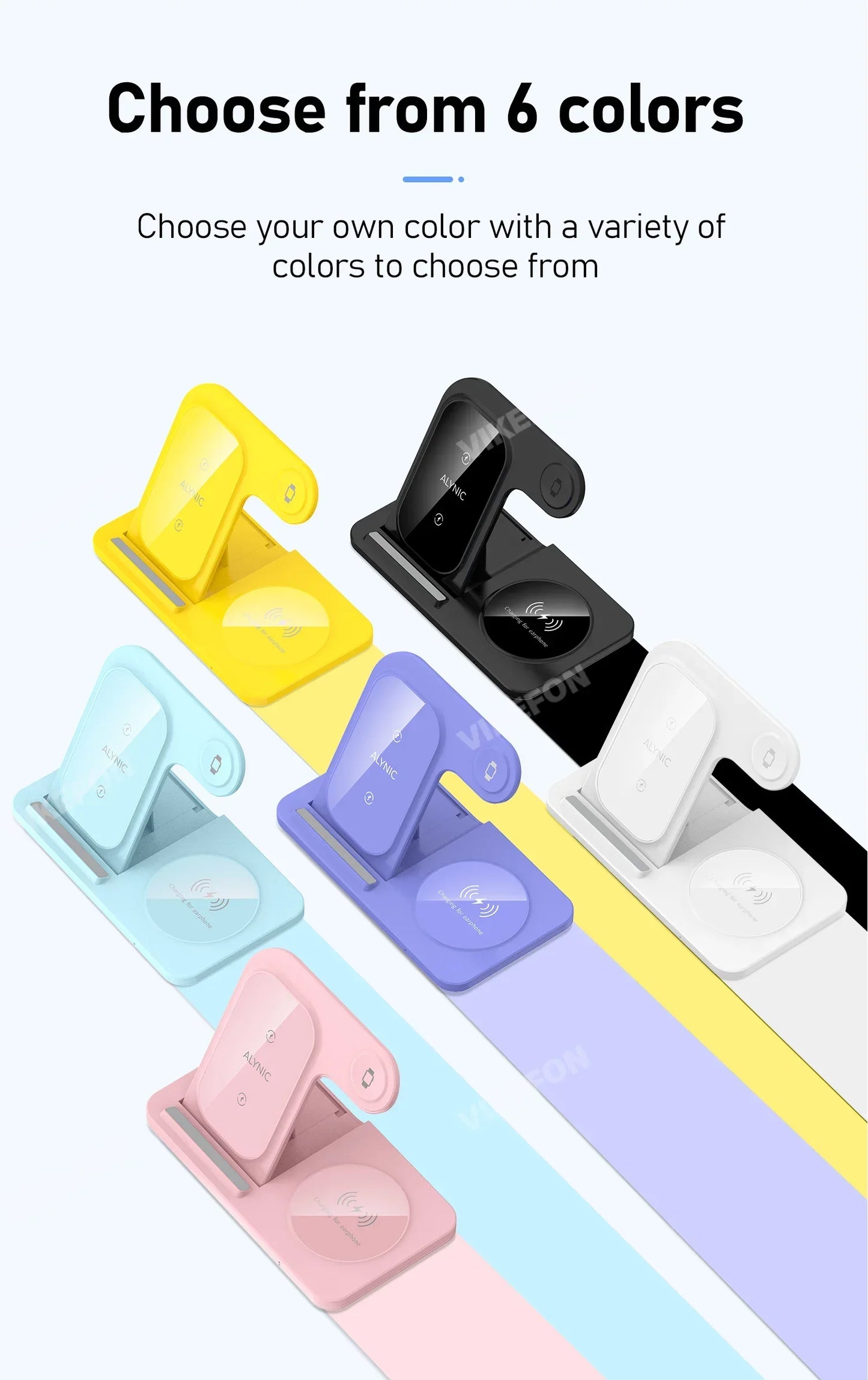 LED Fast Wireless Charger Stand 3 in 1