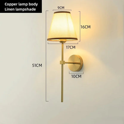 American fabric wall lamp