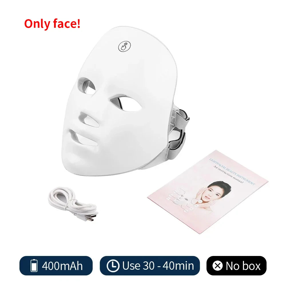 Wireless 7-Color LED Face & Neck Mask