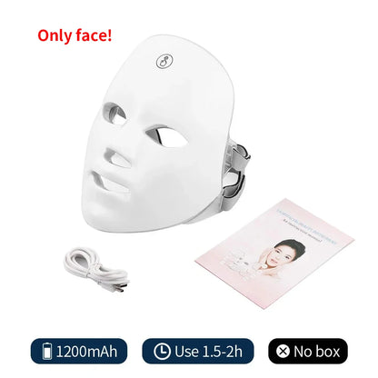 Wireless 7-Color LED Face & Neck Mask
