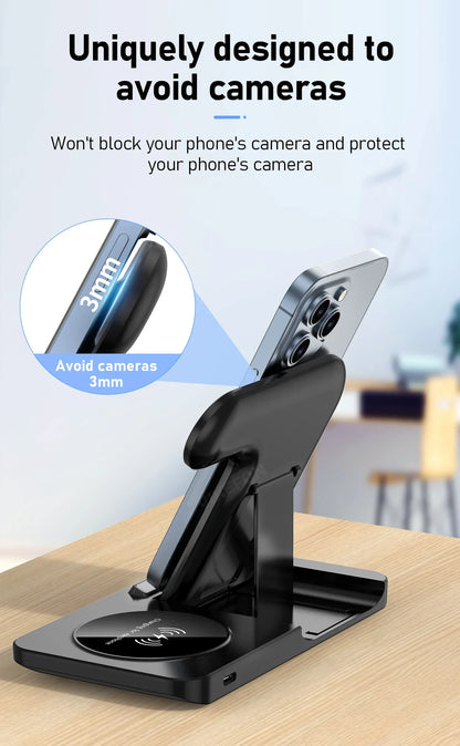 LED Fast Wireless Charger Stand 3 in 1