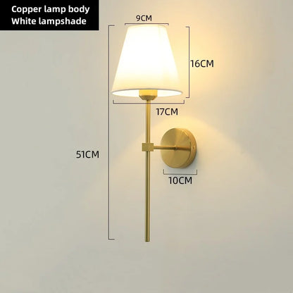 American fabric wall lamp