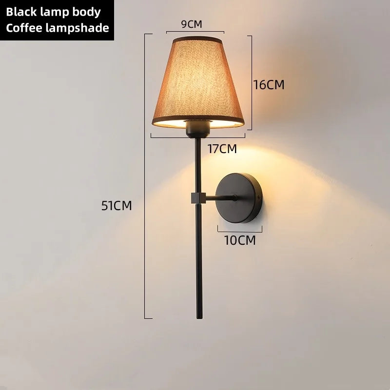 American fabric wall lamp