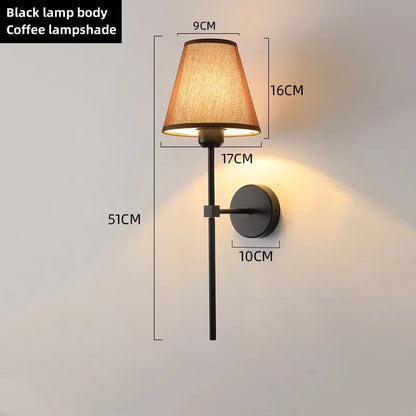 American fabric wall lamp