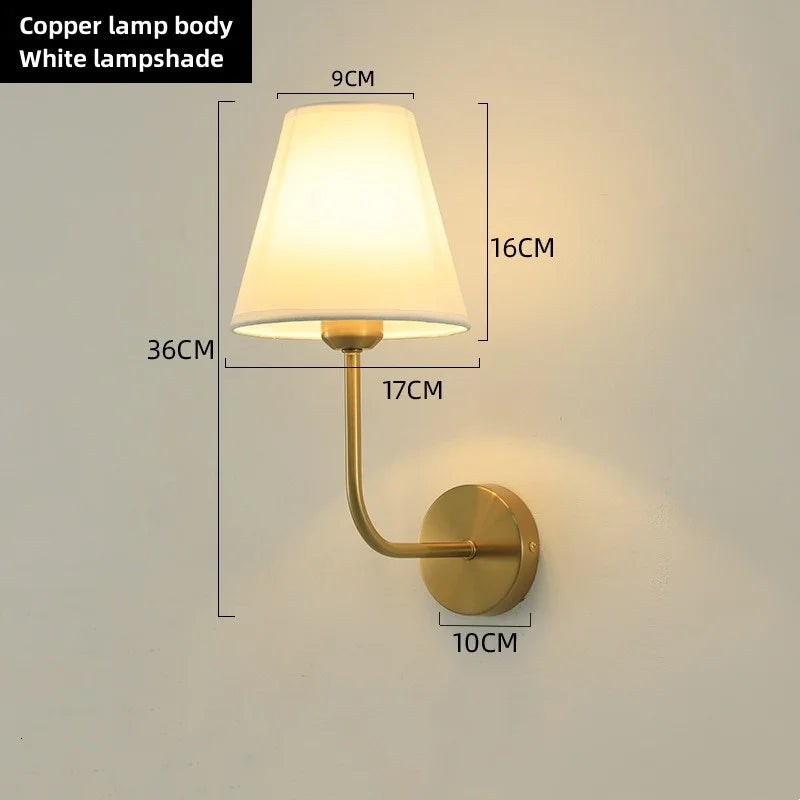 American fabric wall lamp