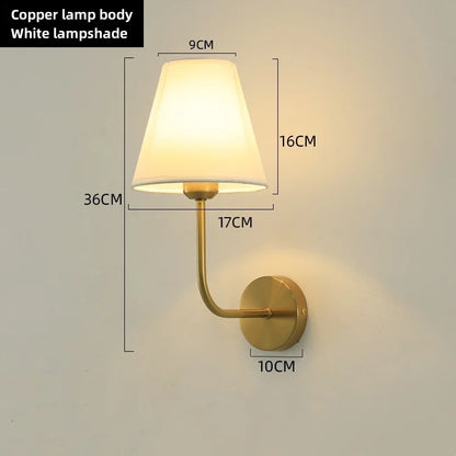 American fabric wall lamp