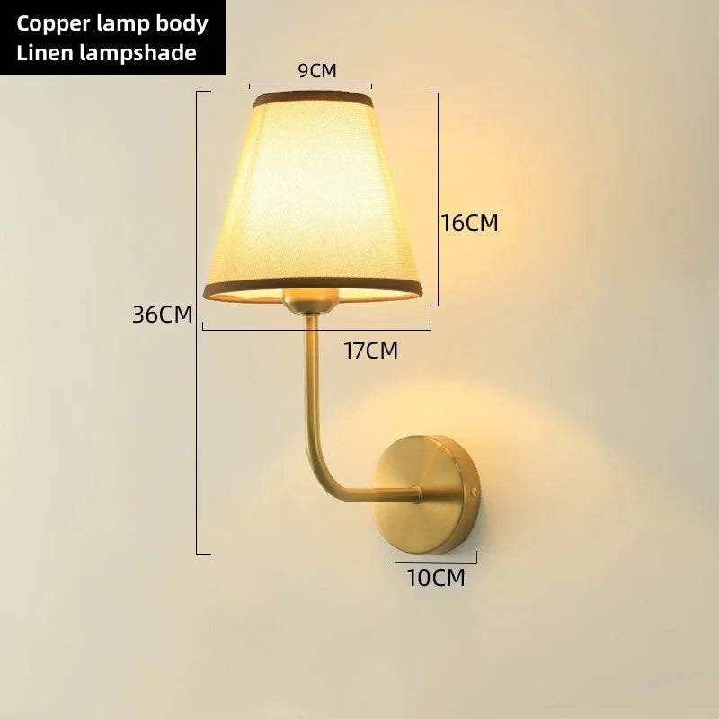 American fabric wall lamp