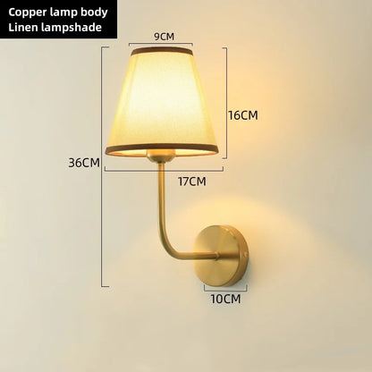 American fabric wall lamp