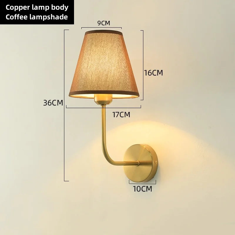 American fabric wall lamp
