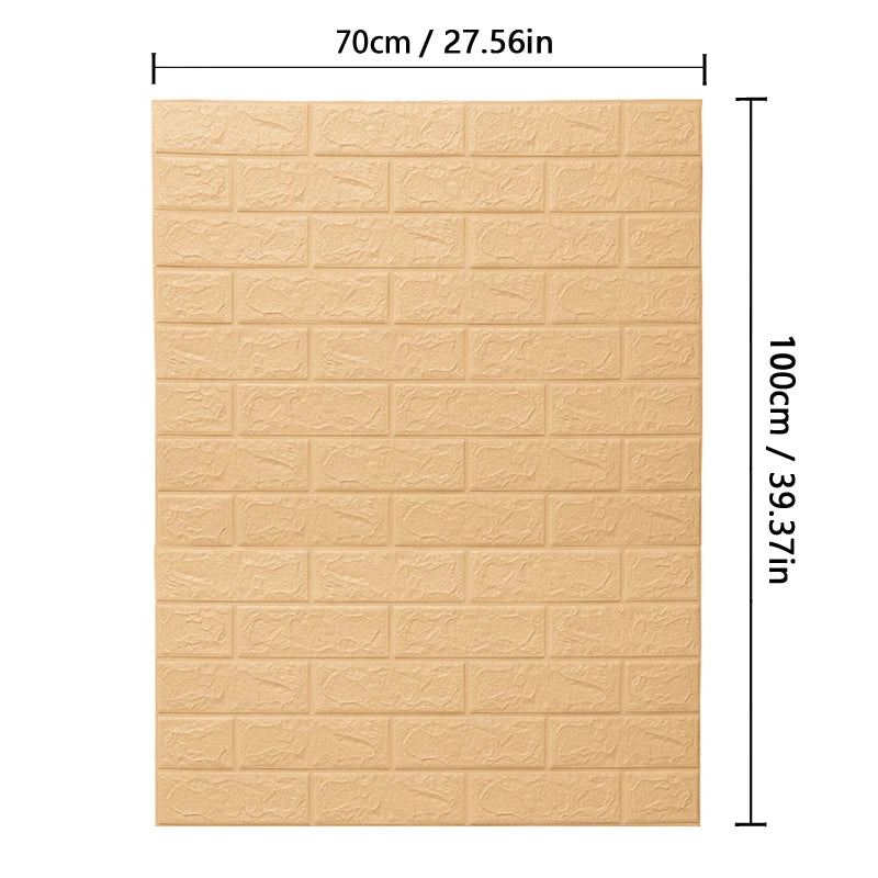 Brick 3D Wall Sticker Foam Self Adhesive
