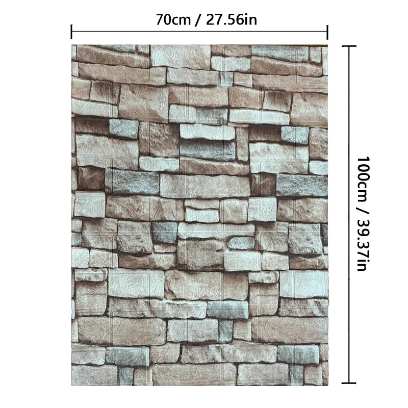 Brick 3D Wall Sticker Foam Self Adhesive