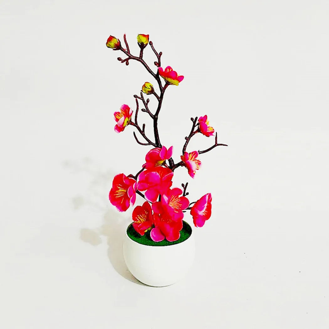Bonsai Silk Flowers Blossoms Artificial Plant
