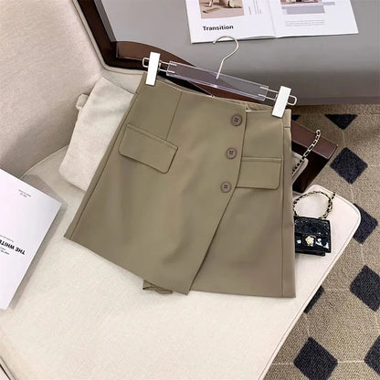 High Waist Suit Shorts Skirt