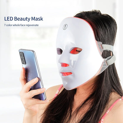 Wireless 7-Color LED Face & Neck Mask