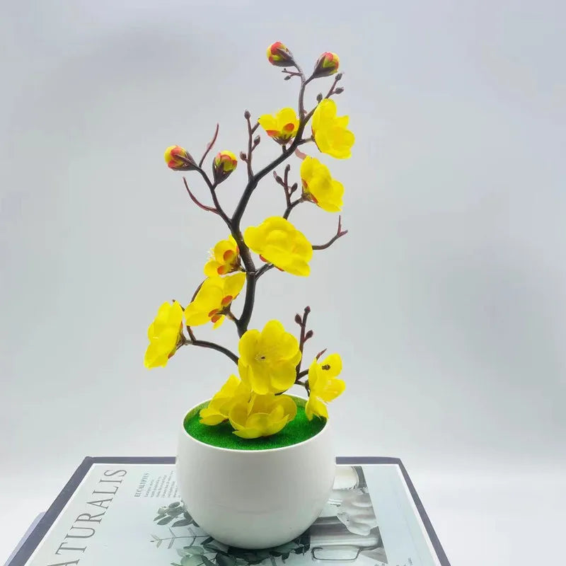Bonsai Silk Flowers Blossoms Artificial Plant