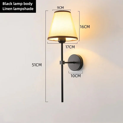 American fabric wall lamp
