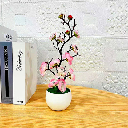 Bonsai Silk Flowers Blossoms Artificial Plant
