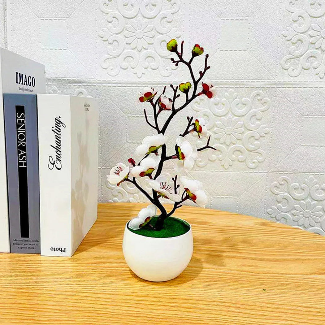 Bonsai Silk Flowers Blossoms Artificial Plant