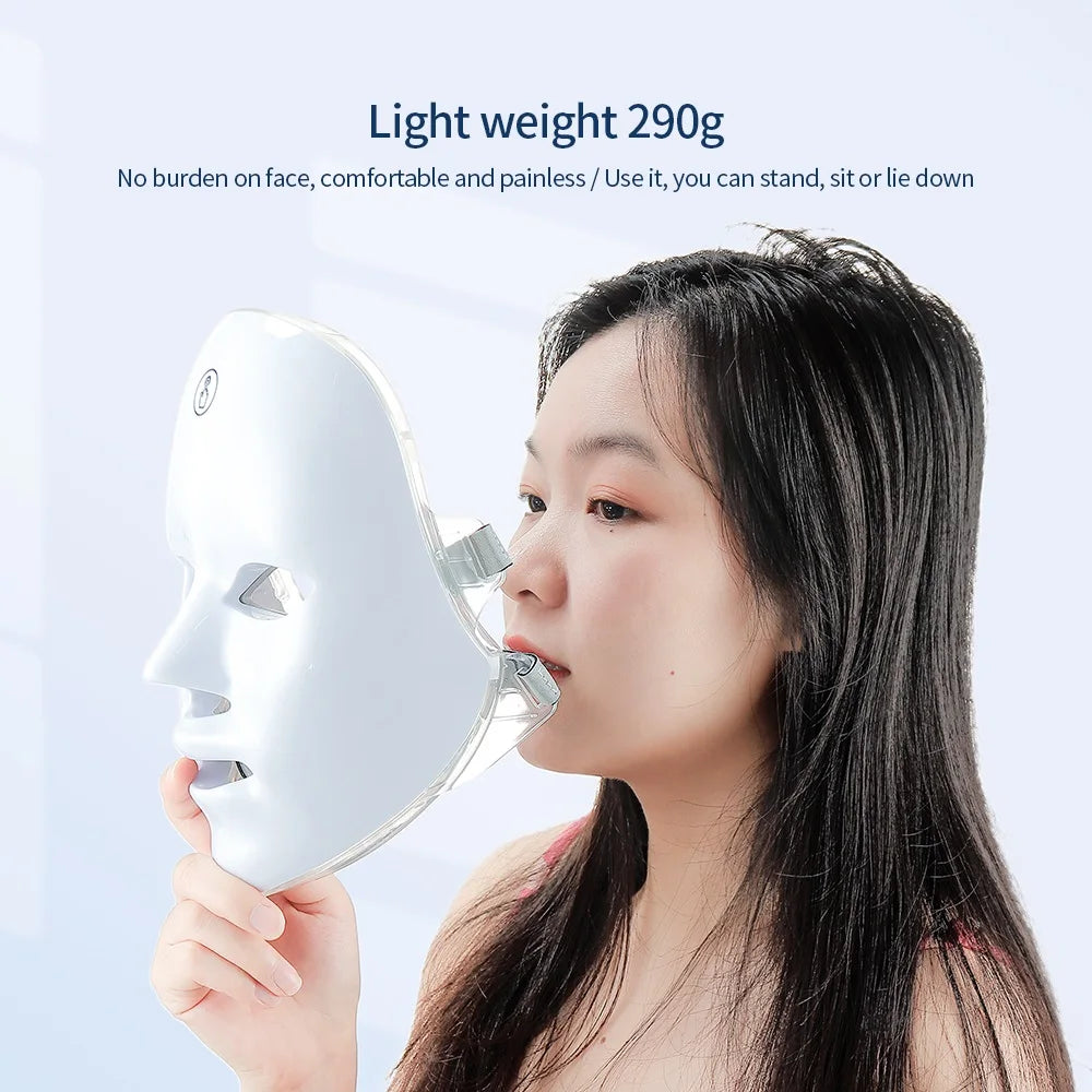 Wireless 7-Color LED Face & Neck Mask